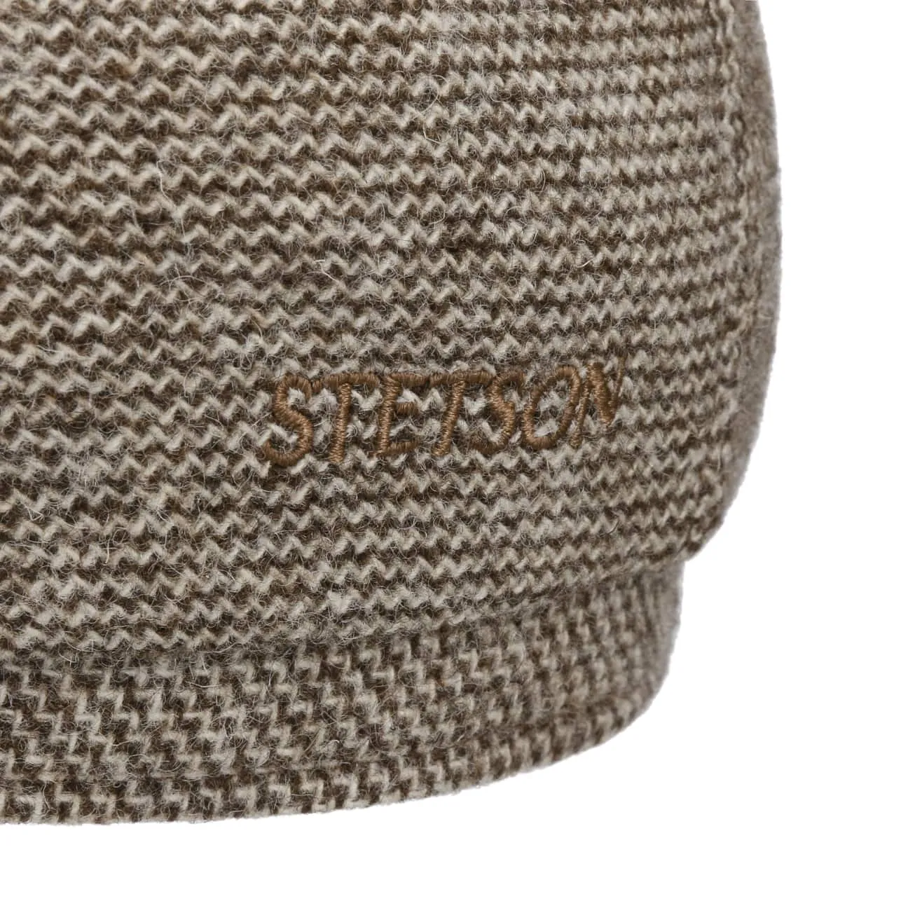 6 Panel Undyed Wool Flat Cap by Stetson