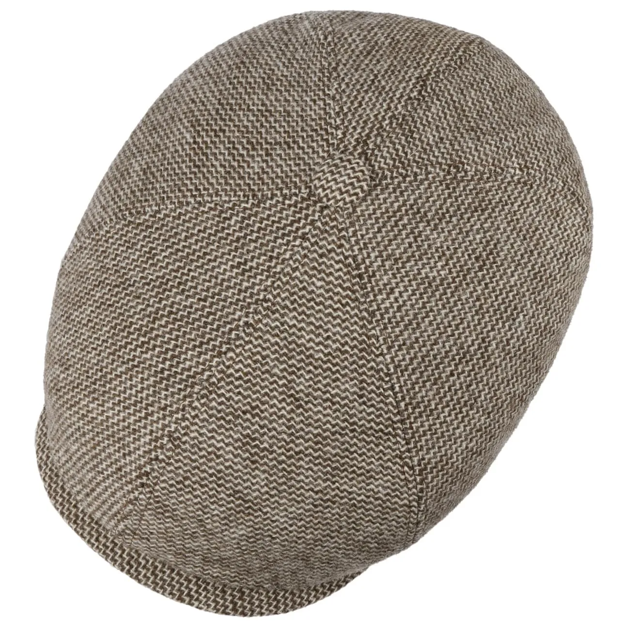 6 Panel Undyed Wool Flat Cap by Stetson