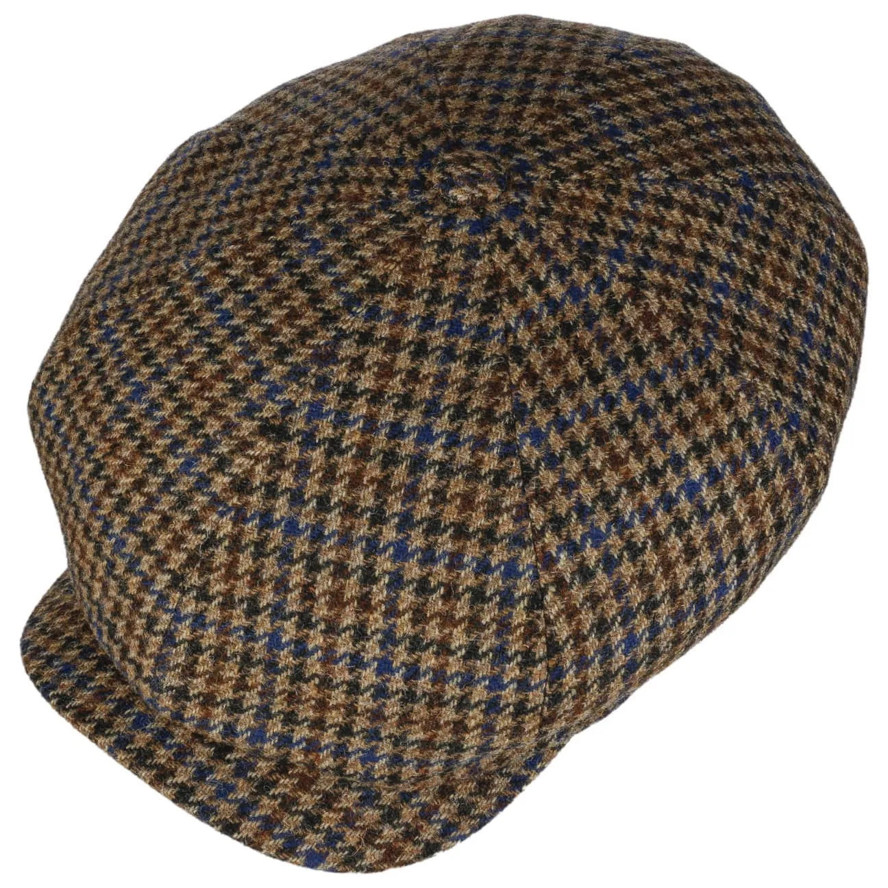8 Panel Houndstooth Flat Cap by Lierys