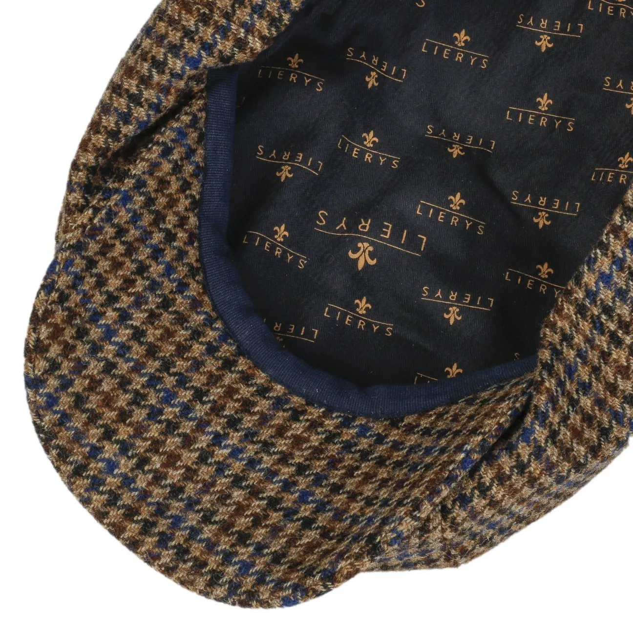 8 Panel Houndstooth Flat Cap by Lierys