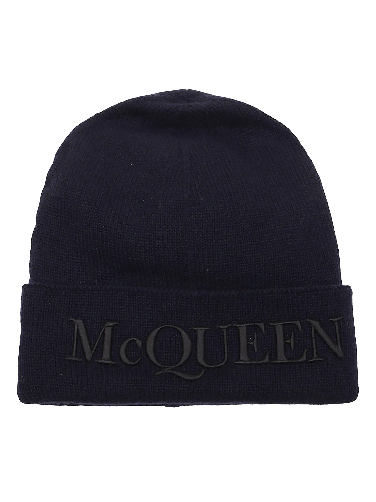 Alexander McQueen Logo Embroidered Knit Beanie