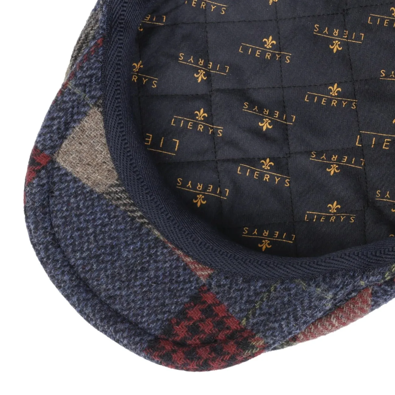 Capri Merino Patchwork Flat Cap by Lierys