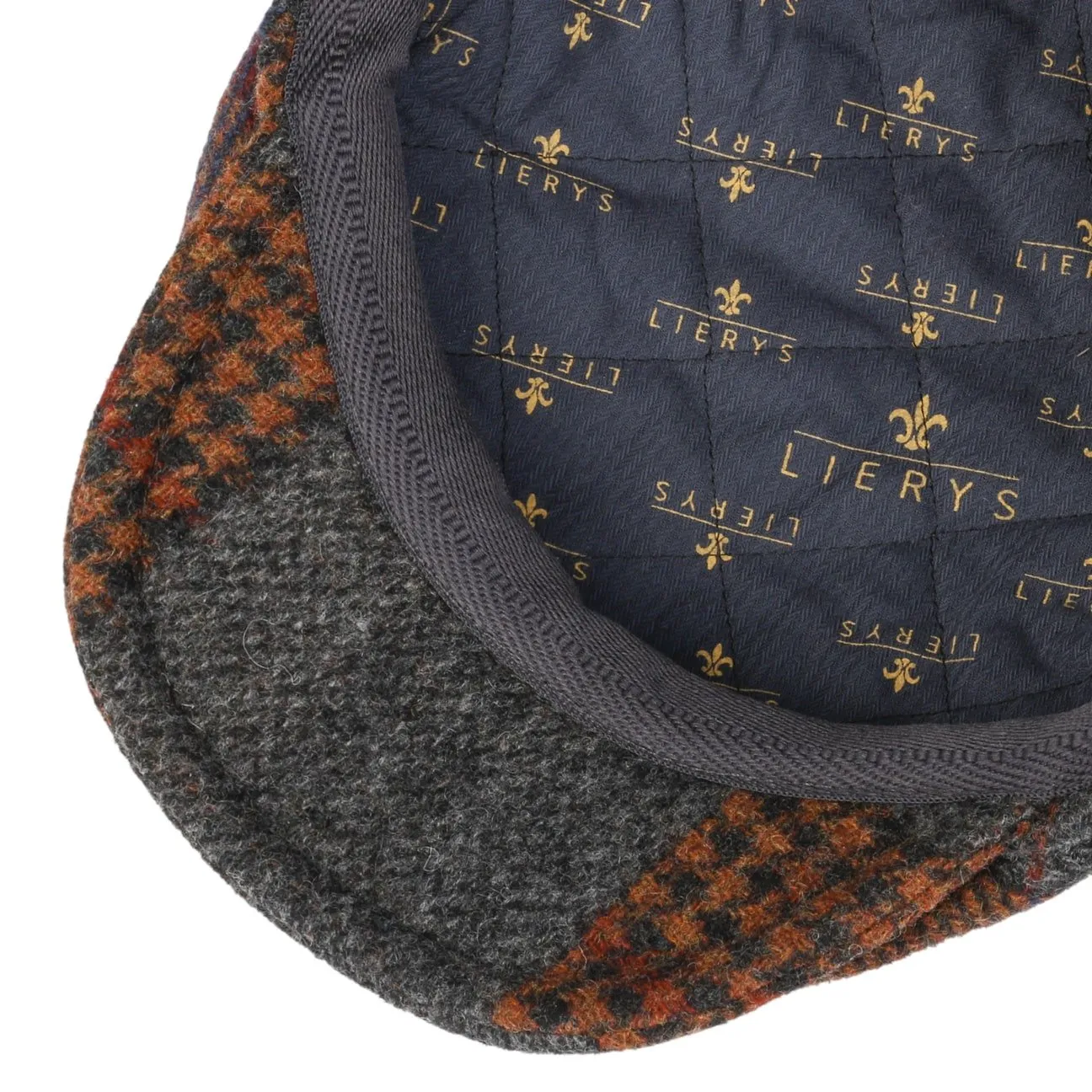 Capri Merino Patchwork Flat Cap by Lierys