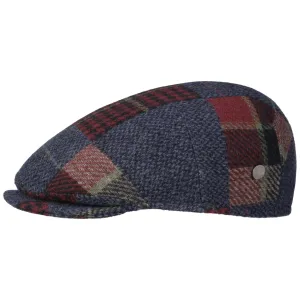Capri Merino Patchwork Flat Cap by Lierys