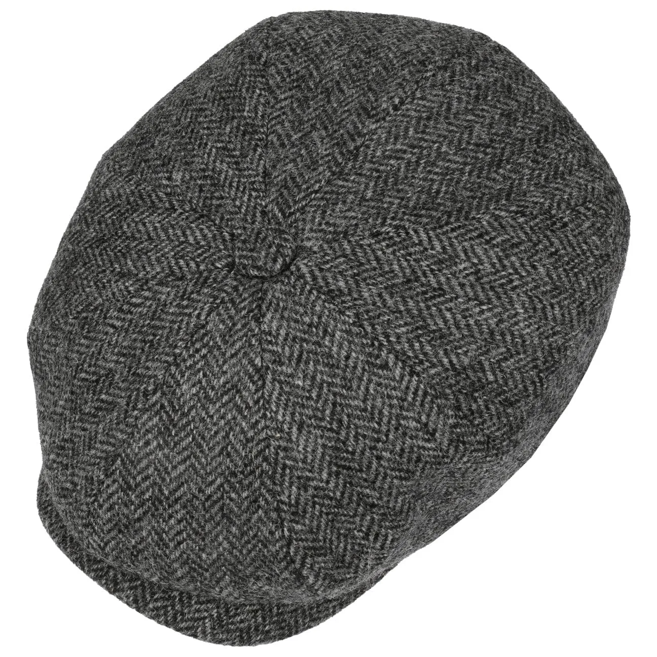 Carlsen Wool Herringbone Flat Cap by Lierys