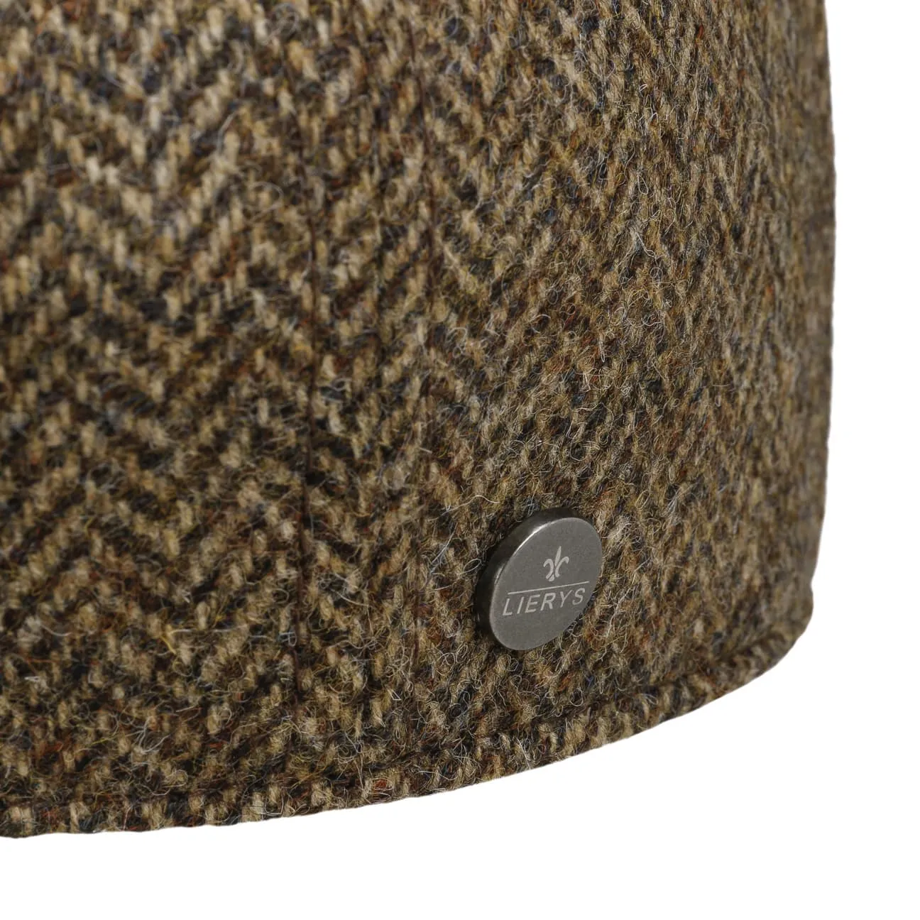 Carlsen Wool Herringbone Flat Cap by Lierys