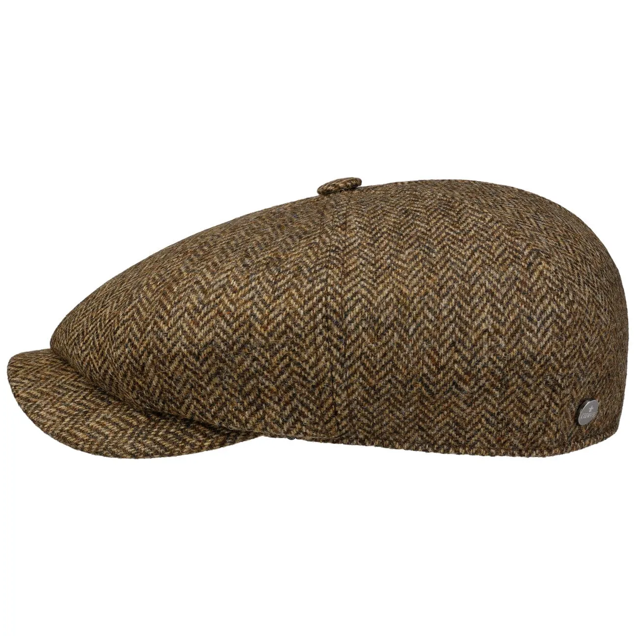 Carlsen Wool Herringbone Flat Cap by Lierys