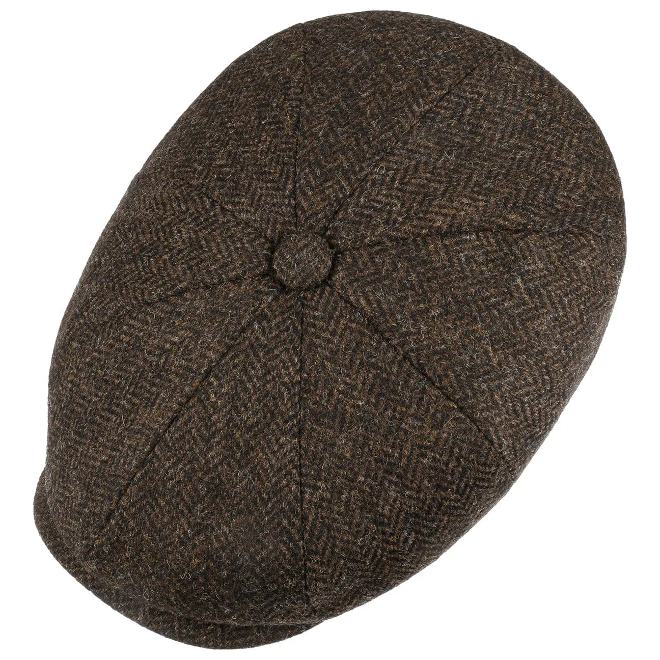 Carlsen Wool Herringbone Flat Cap by Lierys