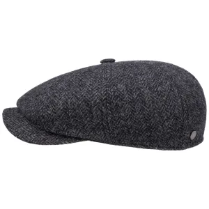 Carlsen Wool Herringbone Flat Cap by Lierys