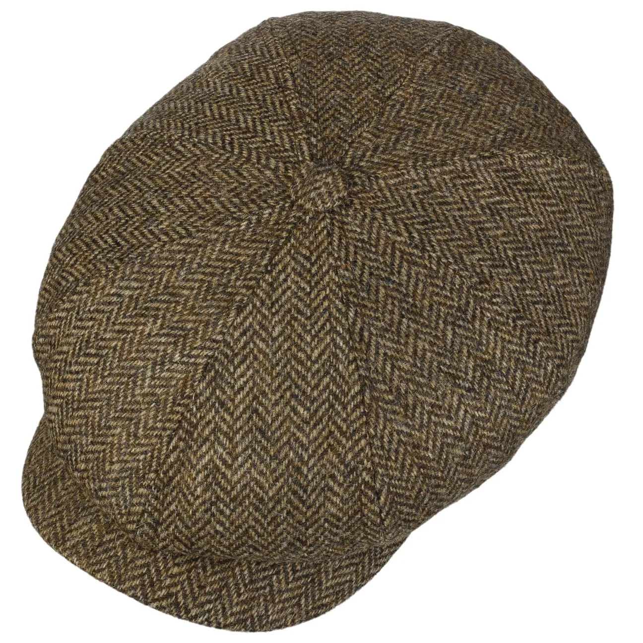 Carlsen Wool Herringbone Flat Cap by Lierys