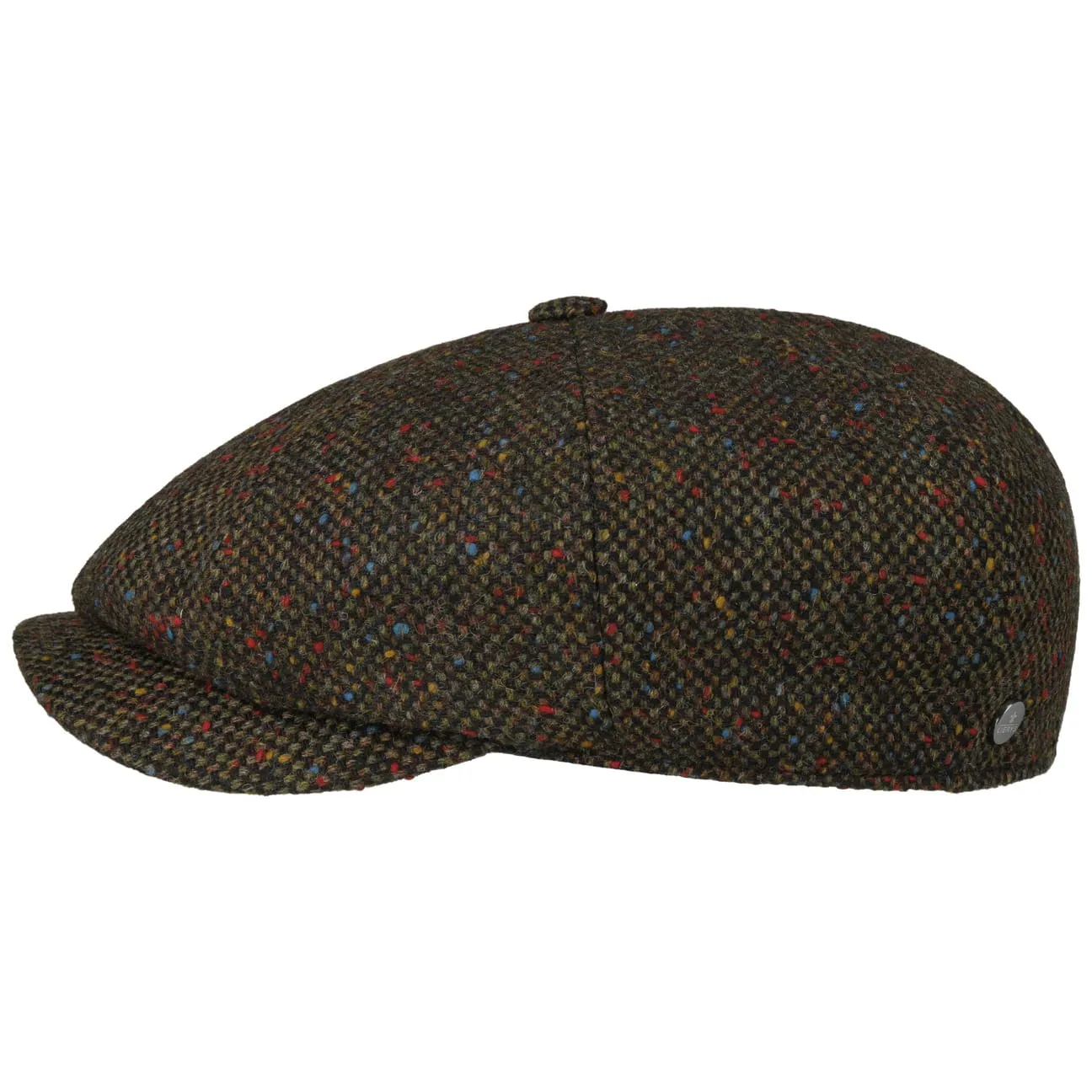 Colour Dots Wool Flat Cap by Lierys