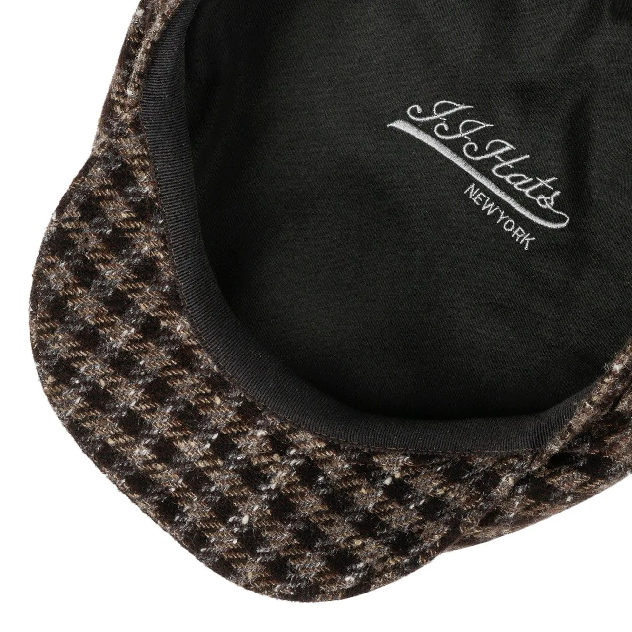 Driver Cap Vichy Cashmere/Silk by JJ Hats