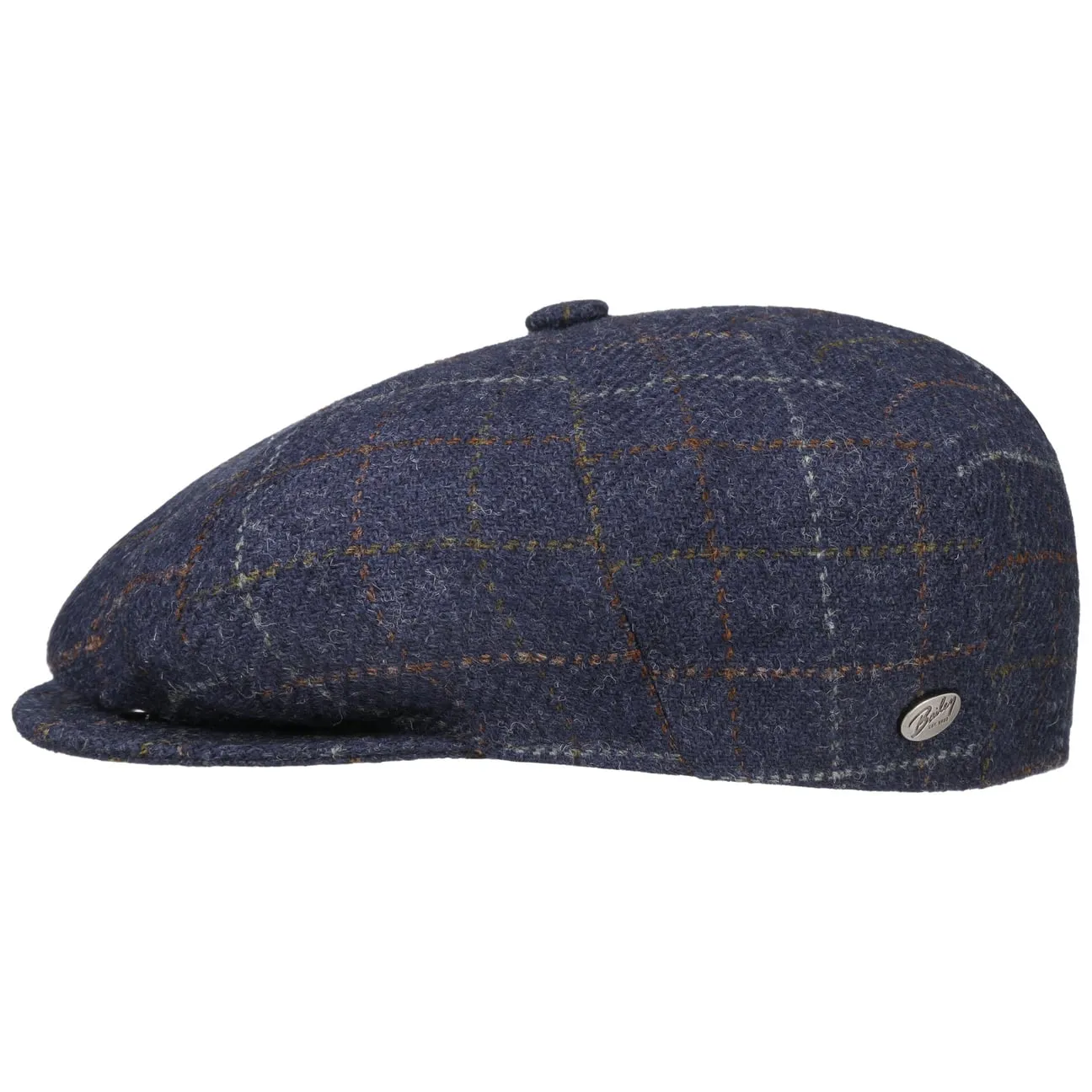 Galvin Windowpane Plaid Flat Cap by Bailey 1922