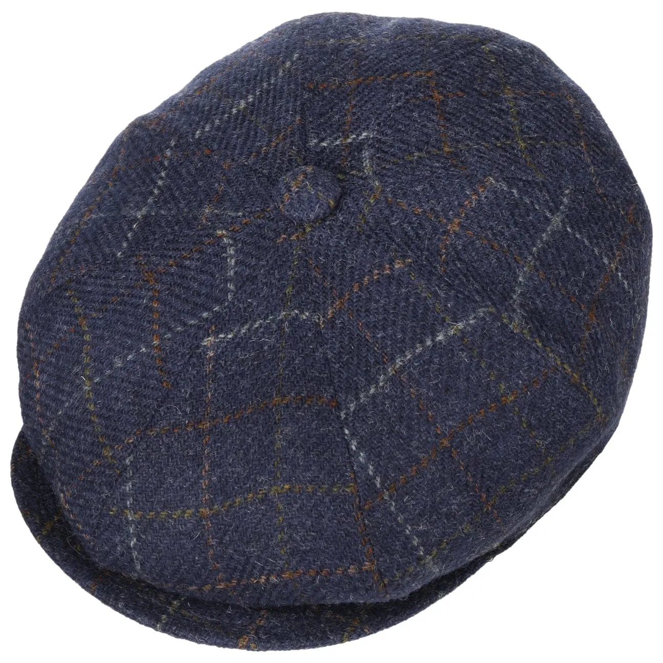 Galvin Windowpane Plaid Flat Cap by Bailey 1922