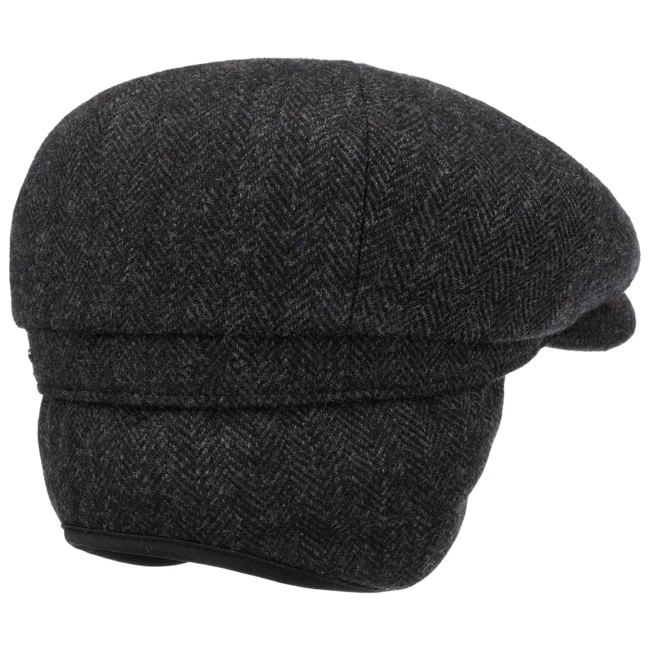 Hatteras Classic Herringbone Ear Flaps Newsboy Cap by Stetson