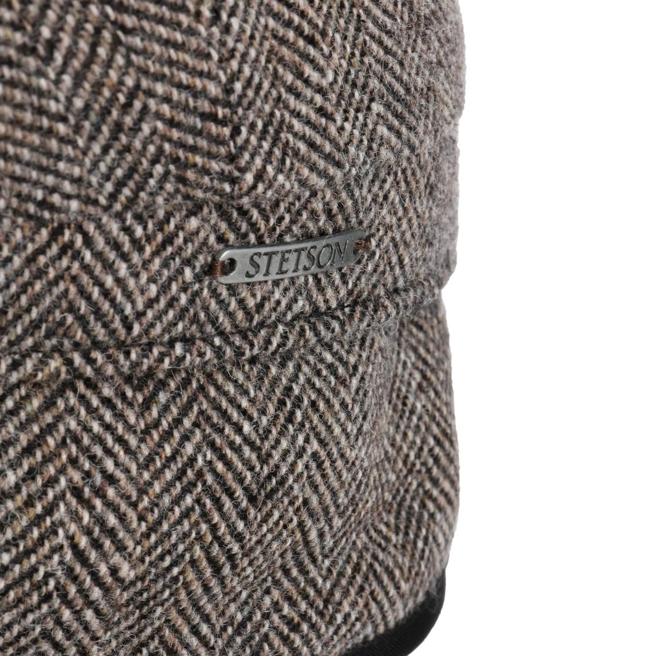 Hatteras Classic Herringbone Ear Flaps Newsboy Cap by Stetson