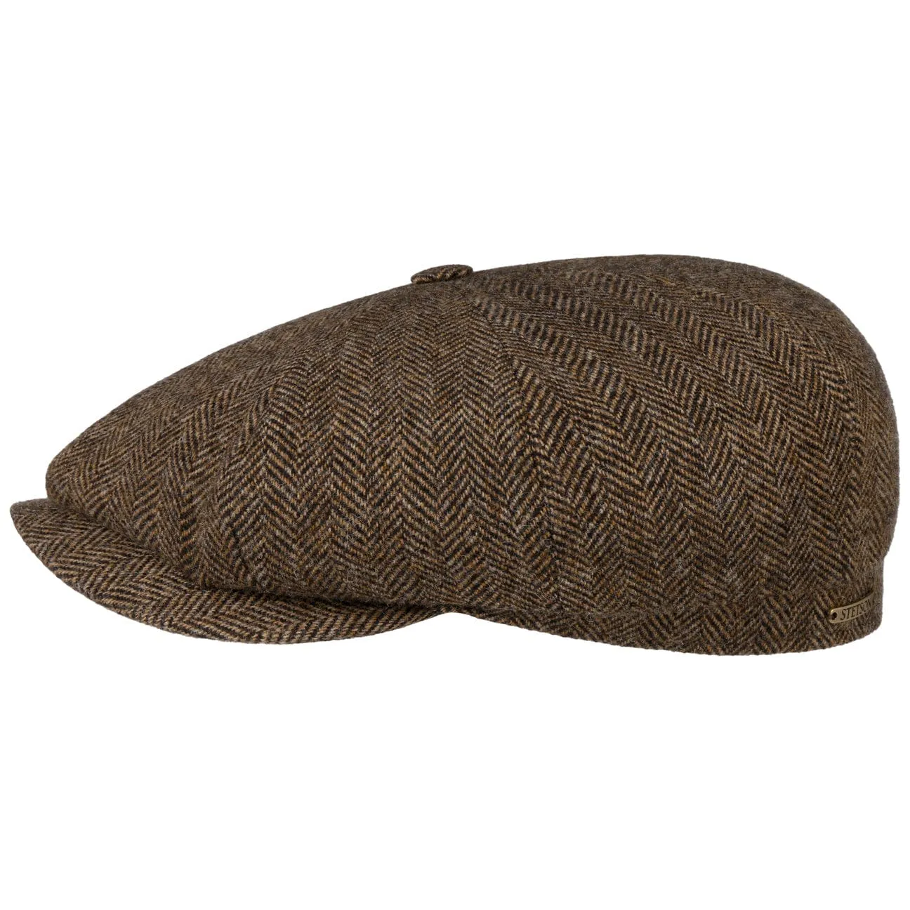 Hatteras Classic Herringbone Ear Flaps Newsboy Cap by Stetson