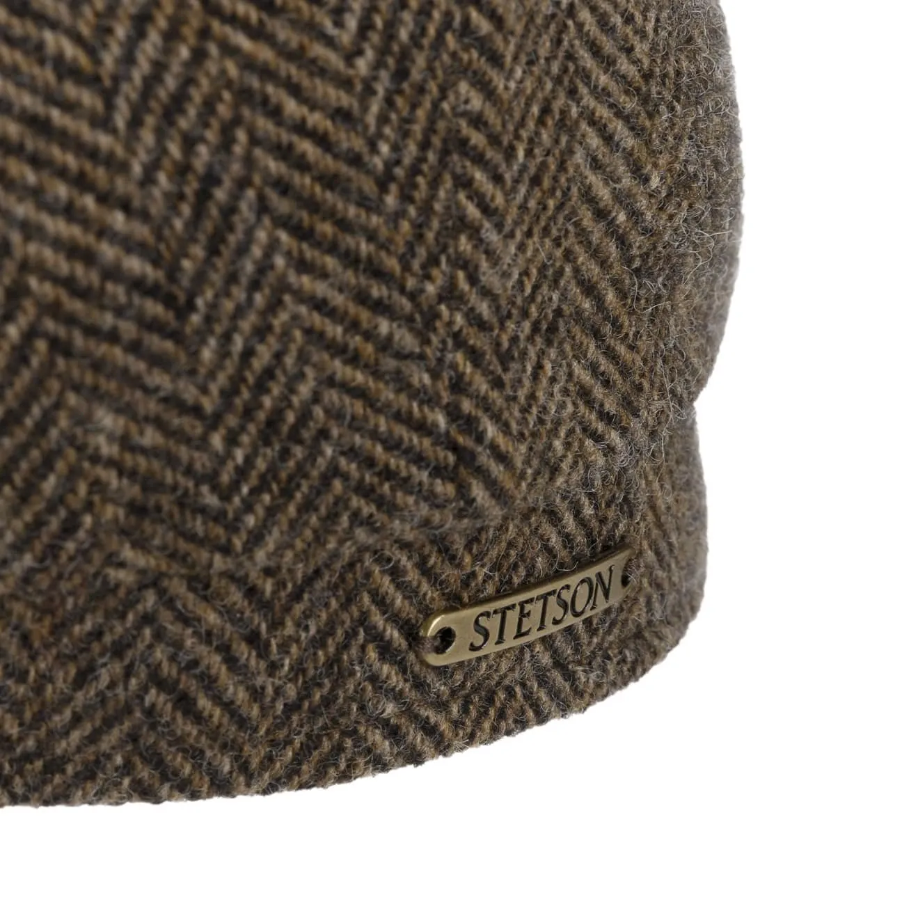 Hatteras Classic Herringbone Ear Flaps Newsboy Cap by Stetson