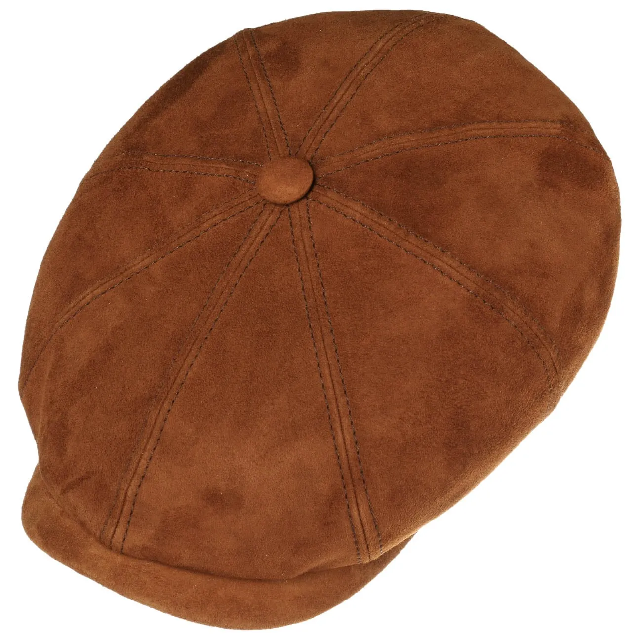 Hatteras Goat Suede Newsboy Cap by Stetson