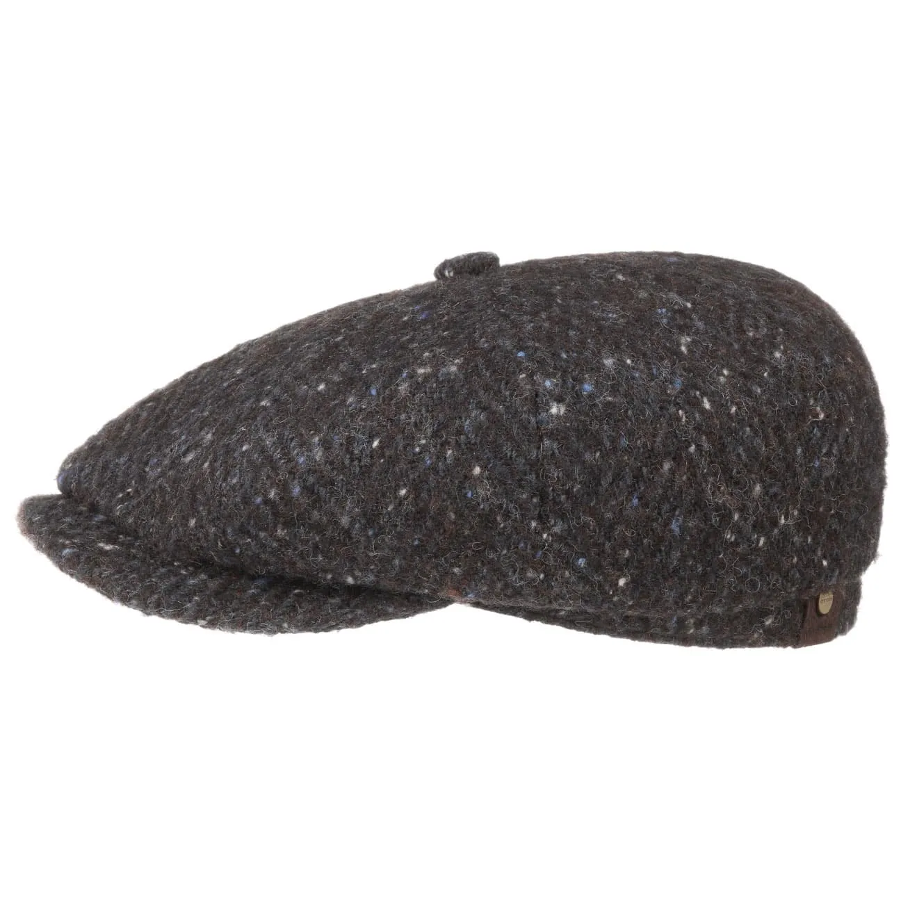 Hatteras Wool Colour Neps Flat Cap by Stetson