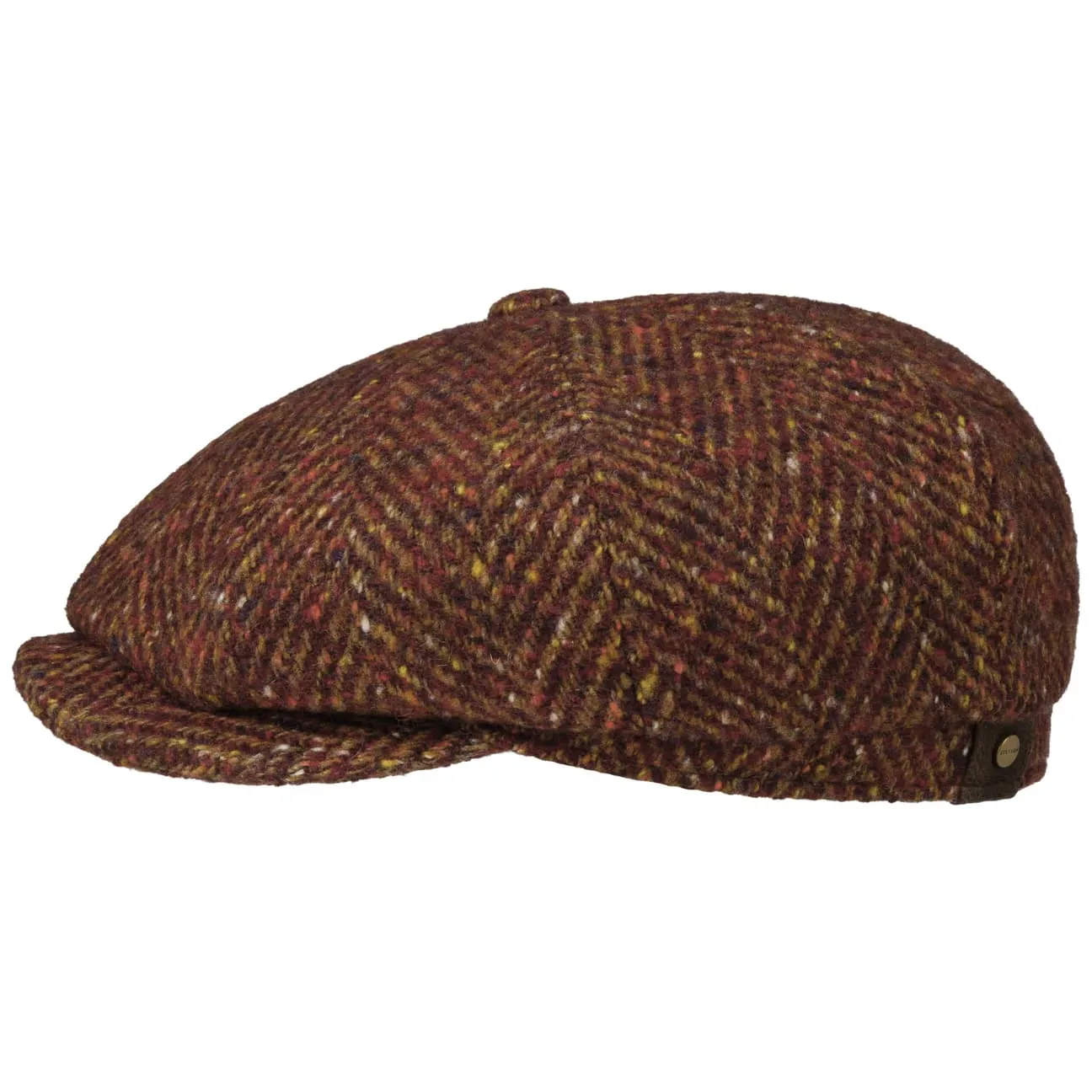 Hatteras Wool Colour Neps Flat Cap by Stetson