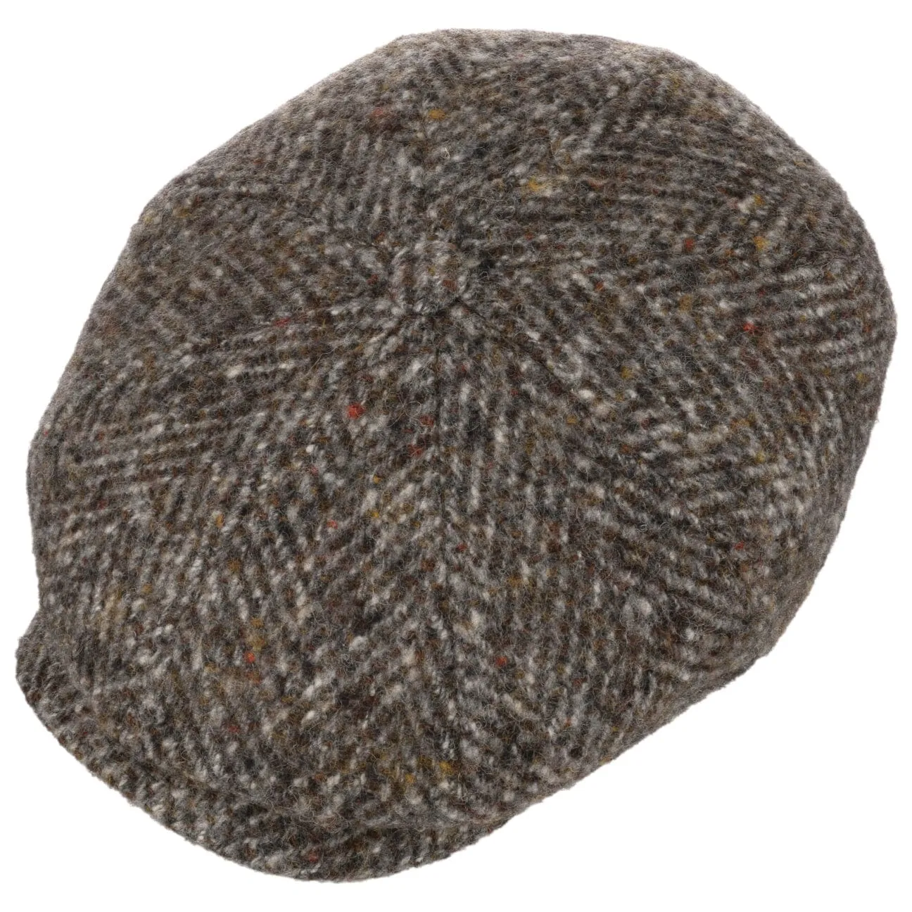 Hatteras Wool Colour Neps Flat Cap by Stetson