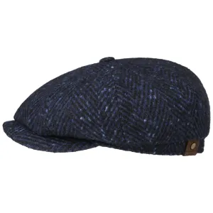 Hatteras Wool Colour Neps Flat Cap by Stetson