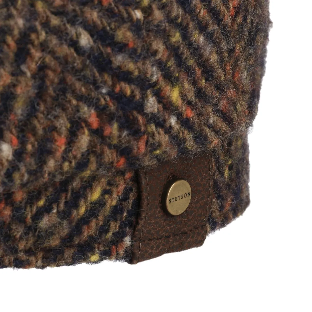 Hatteras Wool Colour Neps Flat Cap by Stetson