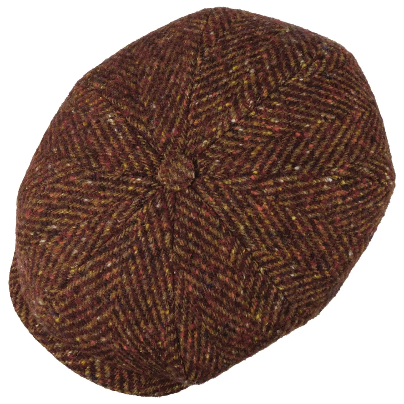 Hatteras Wool Colour Neps Flat Cap by Stetson