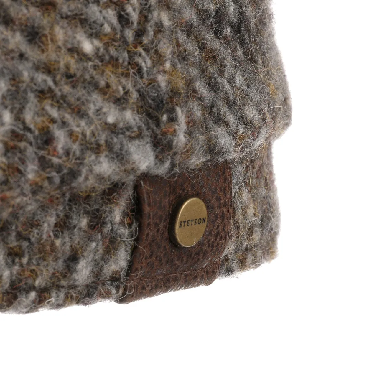 Hatteras Wool Colour Neps Flat Cap by Stetson