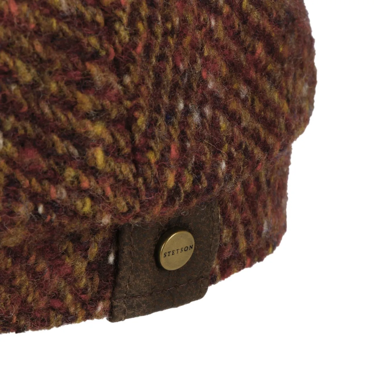 Hatteras Wool Colour Neps Flat Cap by Stetson