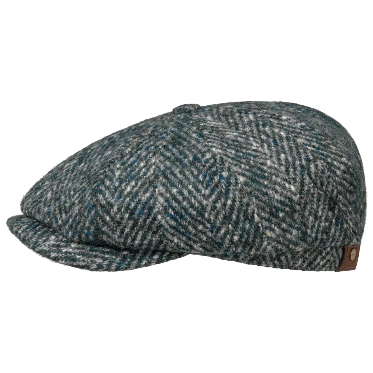 Hatteras Wool Colour Neps Flat Cap by Stetson