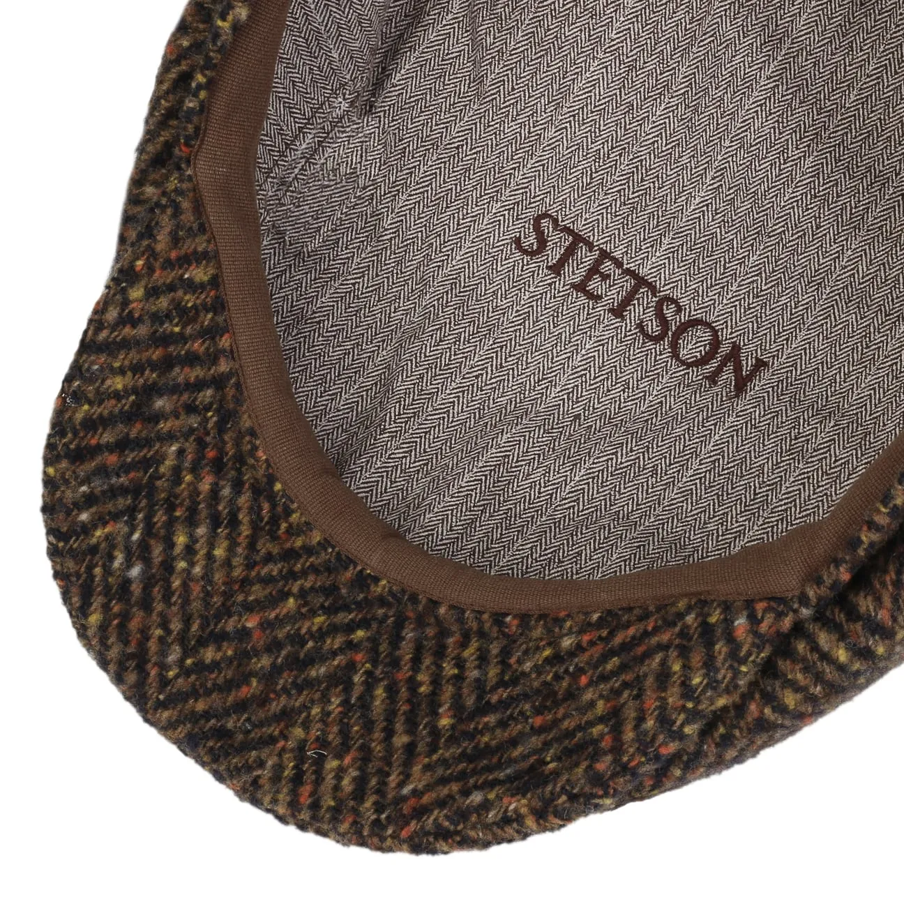 Hatteras Wool Colour Neps Flat Cap by Stetson