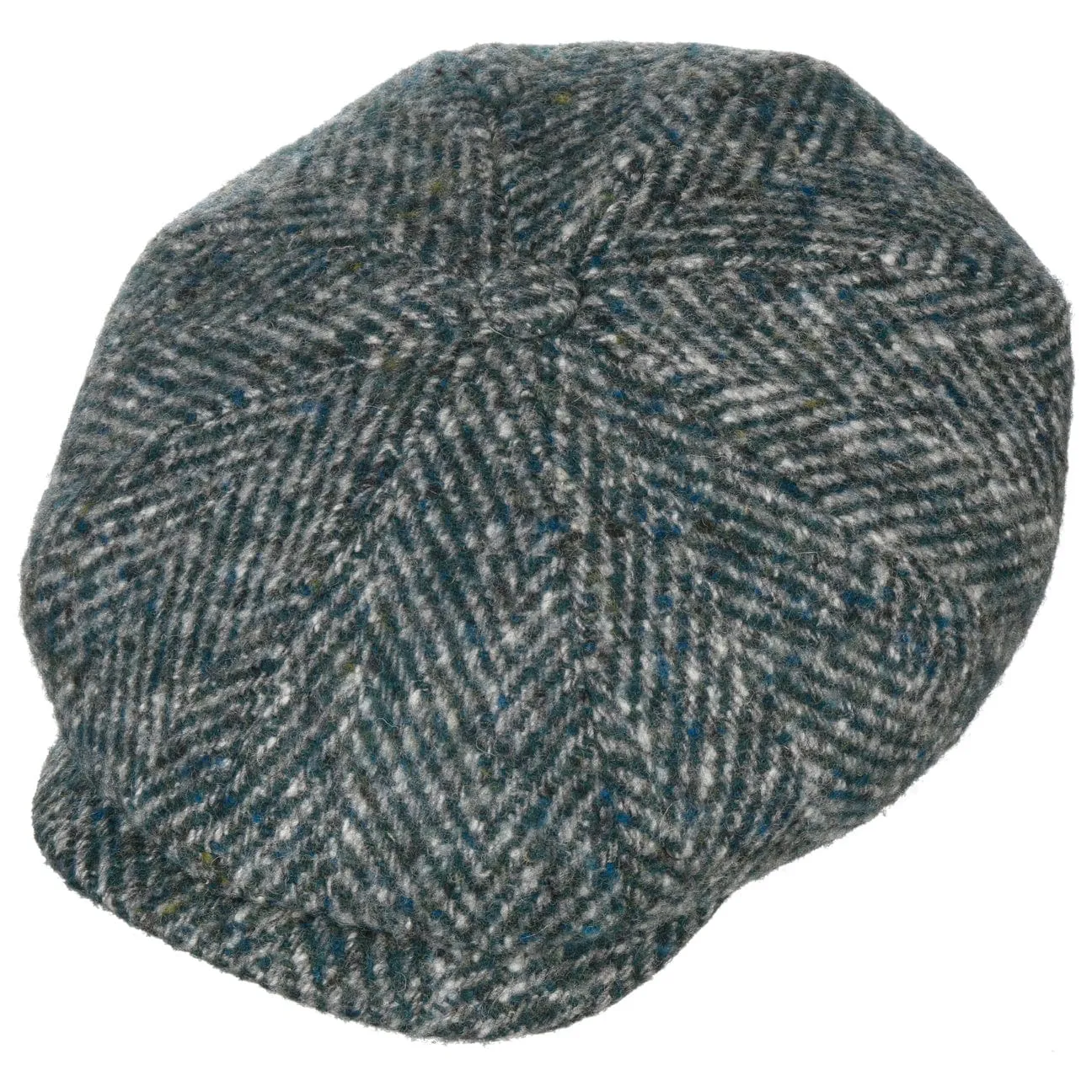Hatteras Wool Colour Neps Flat Cap by Stetson