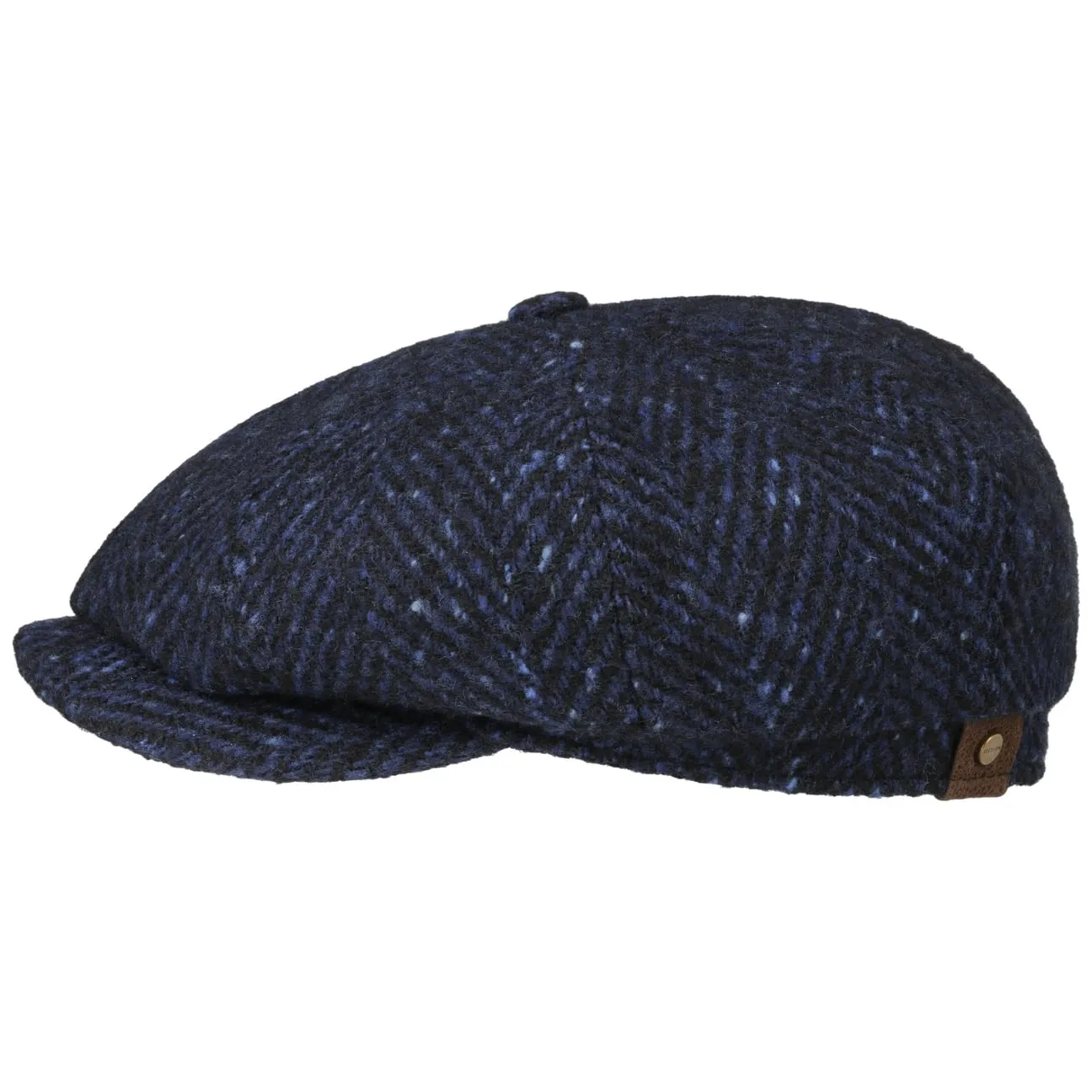Hatteras Wool Colour Neps Flat Cap by Stetson