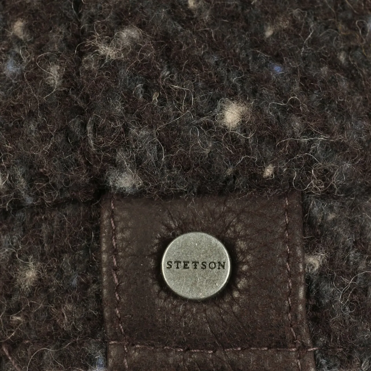 Hatteras Wool Colour Neps Flat Cap by Stetson
