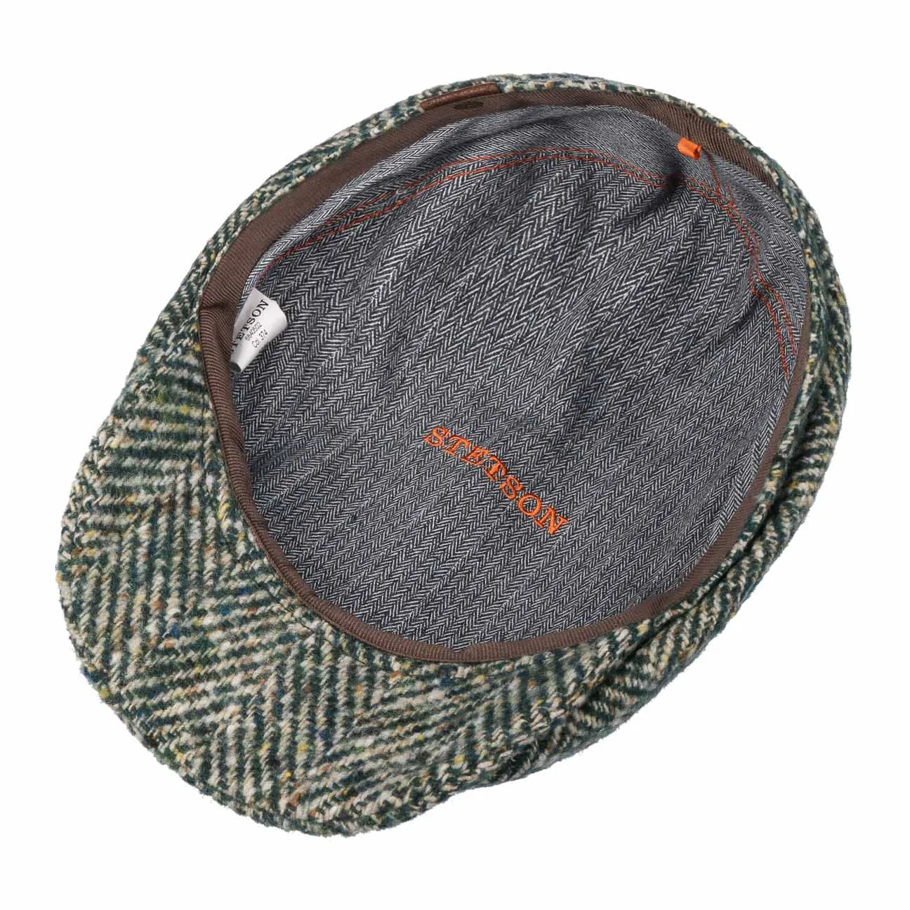 Hatteras Wool Colour Neps Flat Cap by Stetson