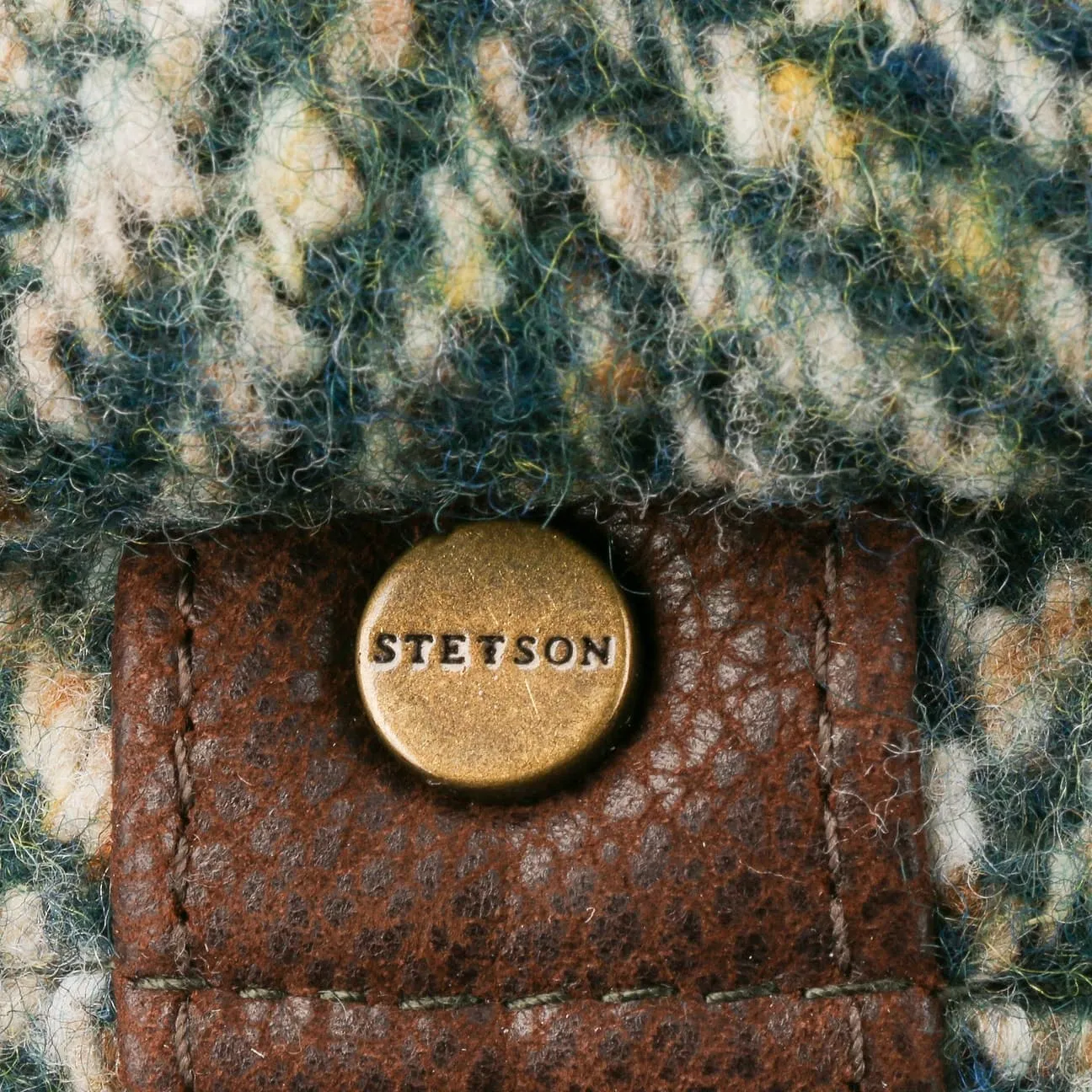 Hatteras Wool Colour Neps Flat Cap by Stetson