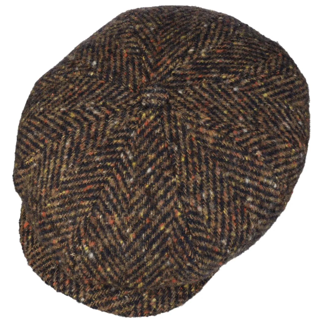 Hatteras Wool Colour Neps Flat Cap by Stetson