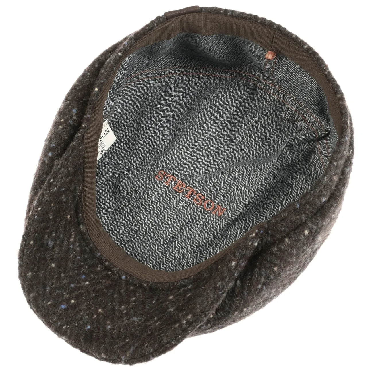 Hatteras Wool Colour Neps Flat Cap by Stetson