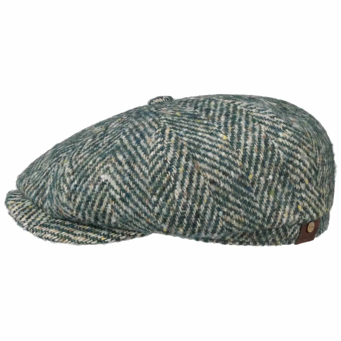 Hatteras Wool Colour Neps Flat Cap by Stetson