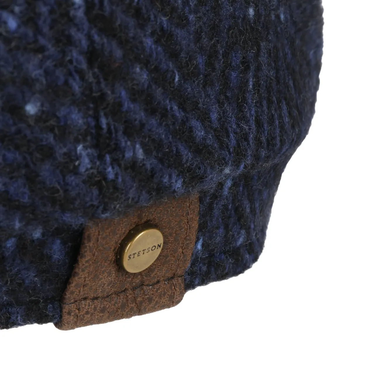 Hatteras Wool Colour Neps Flat Cap by Stetson