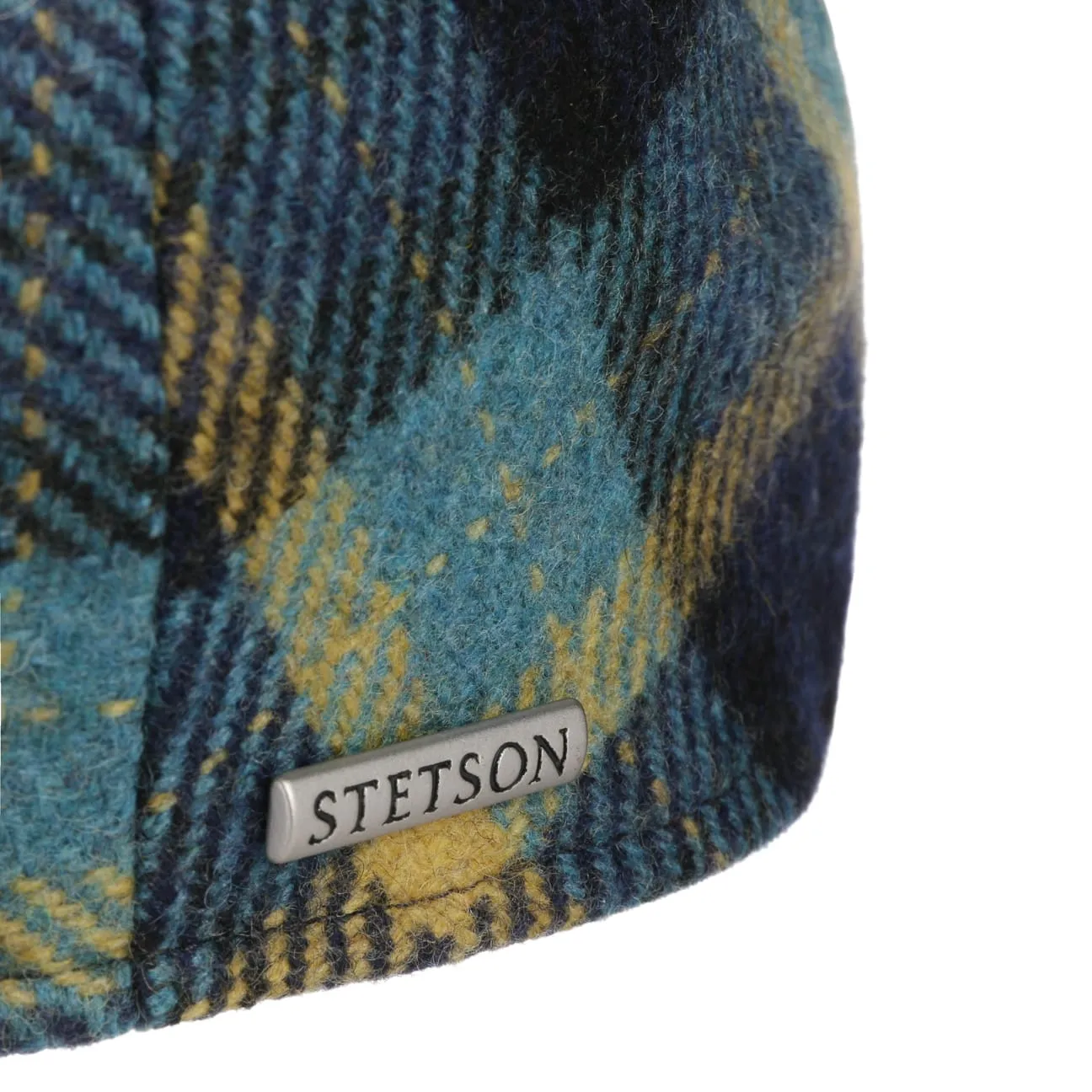 Kent Genola Wool Check Flat Cap by Stetson
