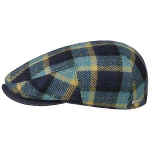 Kent Genola Wool Check Flat Cap by Stetson