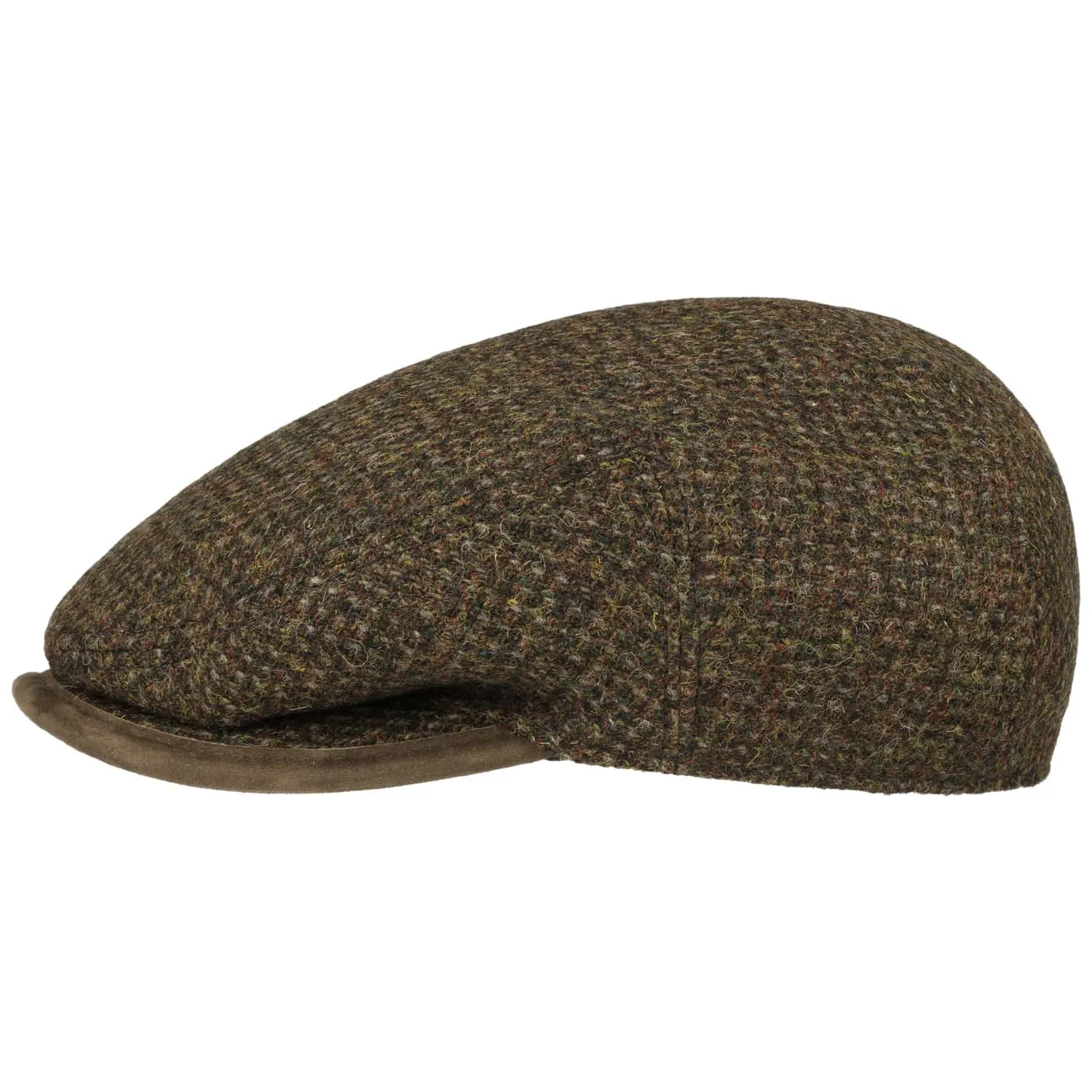 Kent Virgin Wool Harris Tweed Flat Cap by Stetson
