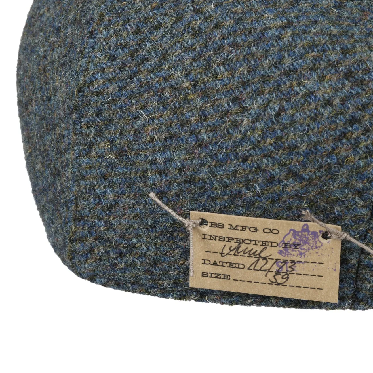 Kent Virgin Wool Harris Tweed Flat Cap by Stetson