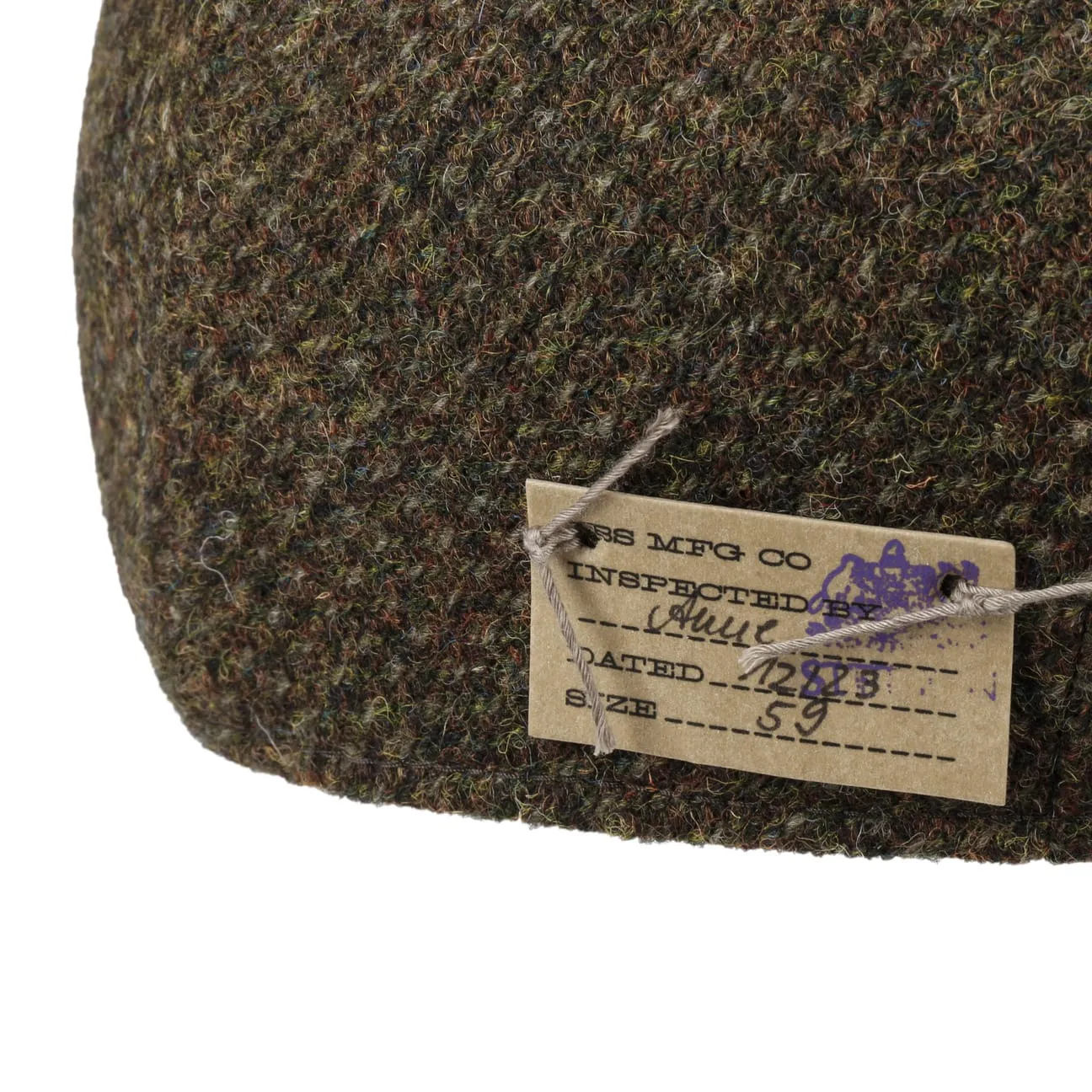 Kent Virgin Wool Harris Tweed Flat Cap by Stetson