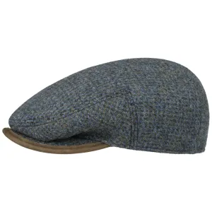 Kent Virgin Wool Harris Tweed Flat Cap by Stetson