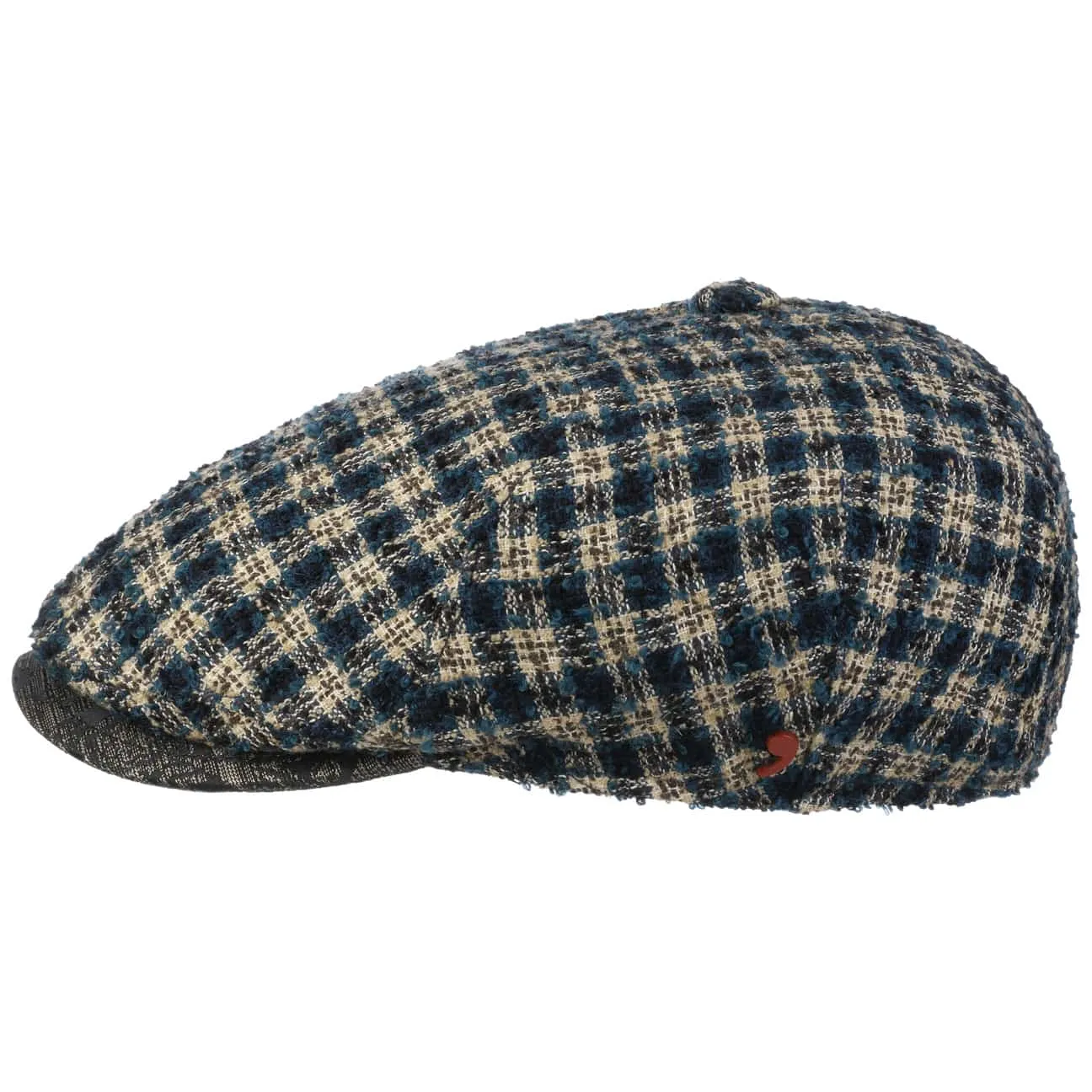 Landio Boucle Check Flat Cap by Alfonso D'Este