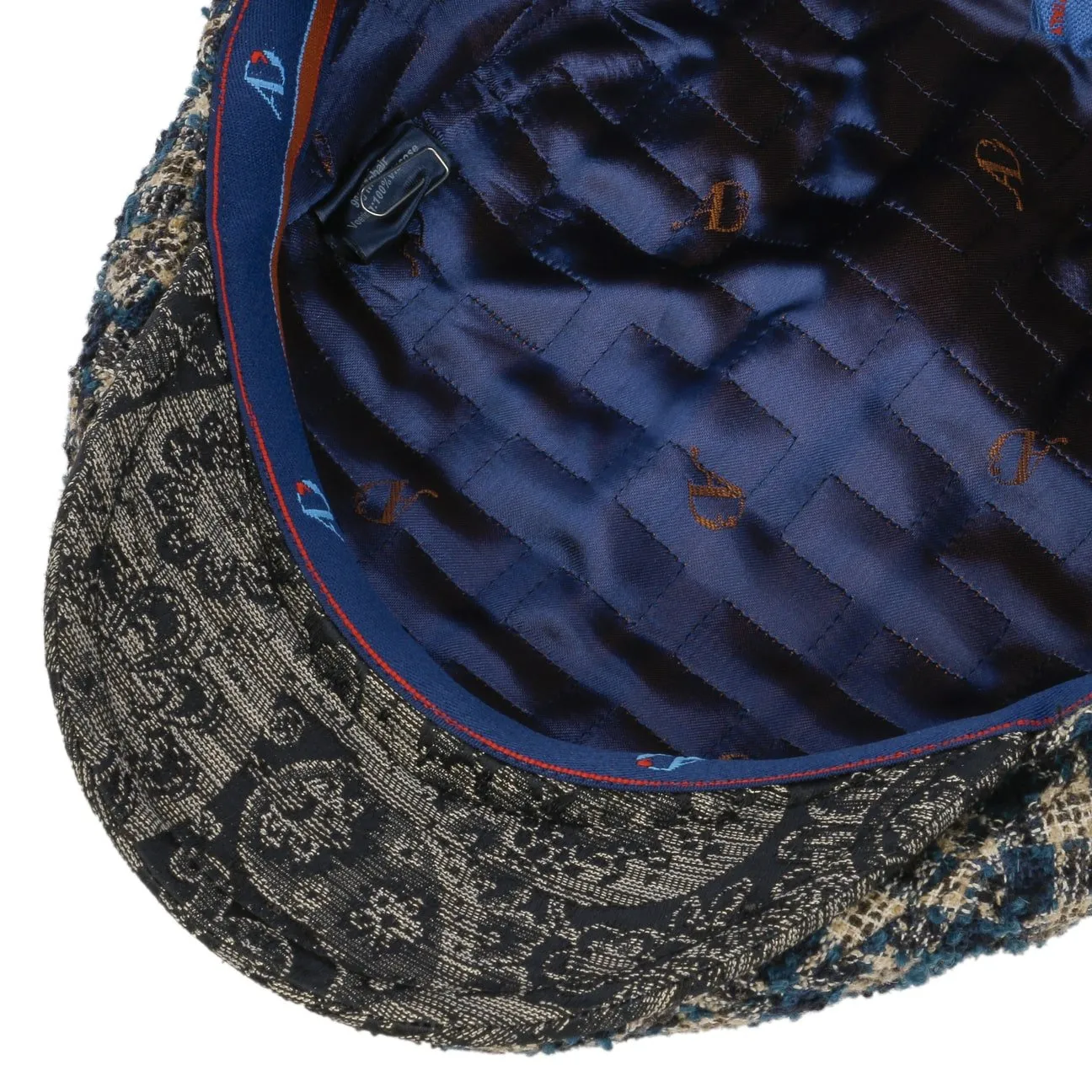 Landio Boucle Check Flat Cap by Alfonso D'Este